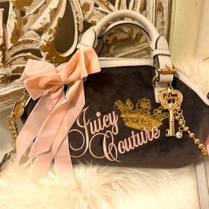 Juicy Couture Brown and Pink Handbag